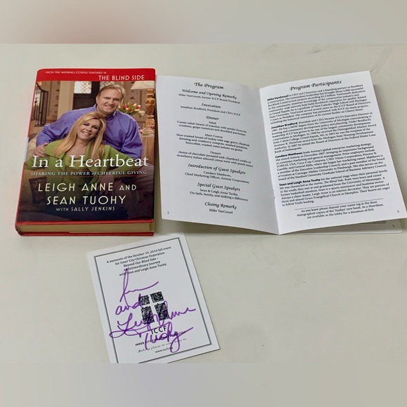 In A Heartbeat 2010 Signed First Edition Hardcover by Leigh Anne & Sean Tuohy - Picture 11 of 11
